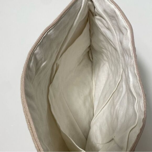 Boho Pearl Embroidered Hand Bag Cosmetic Bag W/ Tassel Zipper Closure - Picture 8 of 16